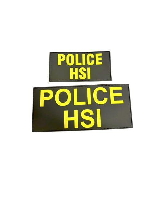 HSI POLICE PVC PATCH PANEL SET OD/GOLD