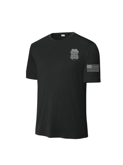 IRS RAID MOISTURE WICKING T-SHIRT-BLACK/GREY INK-ST350